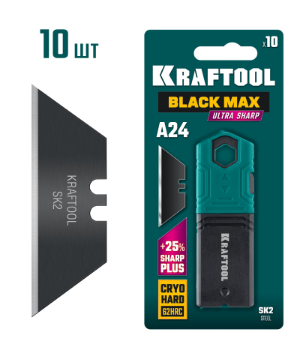 Лезвия трапециевидные KRAFTOOL BlackMax-A24, 10 шт 09624-S10. Артикул 09624-S10