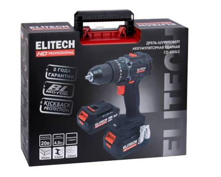 Дрель аккумуляторная ELITECH HD CD 20ISL2 (E2201.041.02) 205723. Артикул 205723