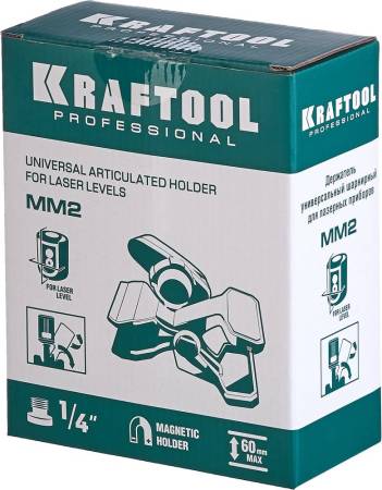 Универсальный шарнирный держатель- клипса KRAFTOOL MM2 34704. Артикул 34704
