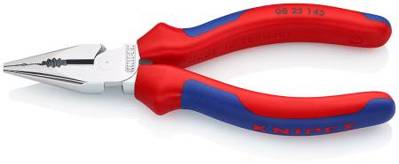 Плоскогубцы комбинированные остроконечные, 145 мм, хром, KNIPEX KN-0825145. Артикул KN-0825145
