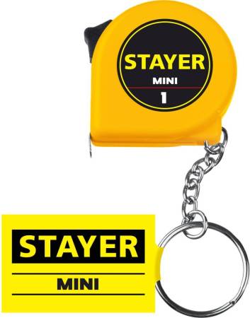 Рулетка-брелок STAYER MINI 1м /  6мм 34140-1_z02. Артикул 34140-1_z02