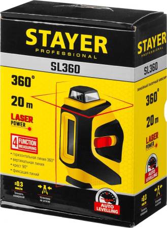 Нивелир лазерный STAYER SL360 крест + 360° 34962. Артикул 34962