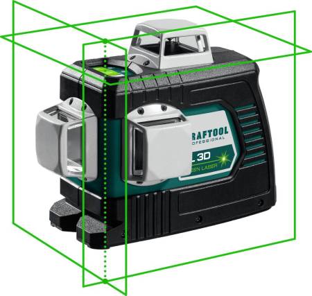 Зеленый лазерный нивелир KRAFTOOL LL 3D 34641. Артикул 34641
