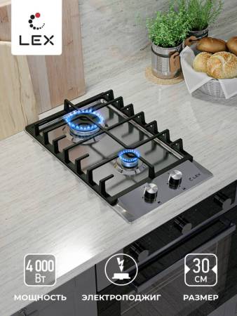 Варочная панель газовая LEX GVS 321 IX CHAO000218. Артикул CHAO000218