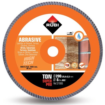 Алмазный диск Rubi TON 250 SUPERPRO 31909. Артикул 31909
