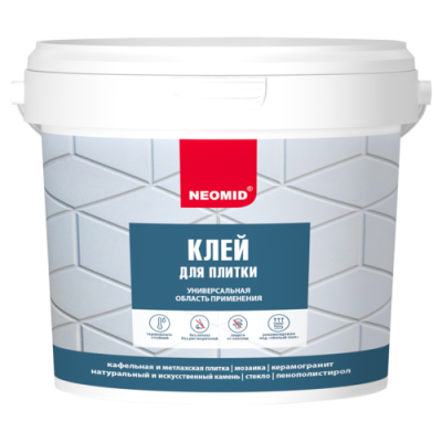 Клей для плитки Неомид (4кг) Н-КлейПЛ-4. Артикул Н-КлейПЛ-4