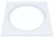 Рамка LUMISTAR для светильника квадратная одинарная белая  SQFR-WH. Артикул SQFR-WH