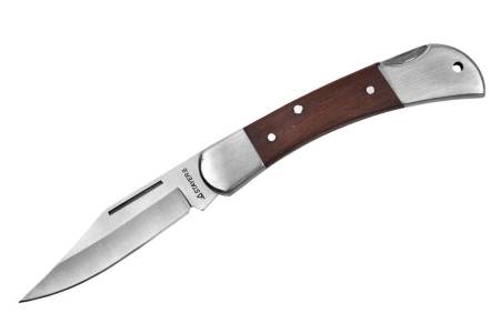 Нож STAYER складной с деревянными вставками средний 47620-1_z01. Артикул 47620-1_z01