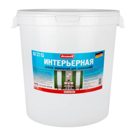 Краска интерьерная Pufas Decoself белая, морозостойкая (40 кг). Артикул тов-114992
