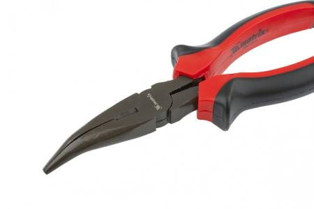 Длинногубцы изогнутые Black Nickel, 200 мм, двухкомпонентные рукоятки Matrix 17462. Артикул 17462