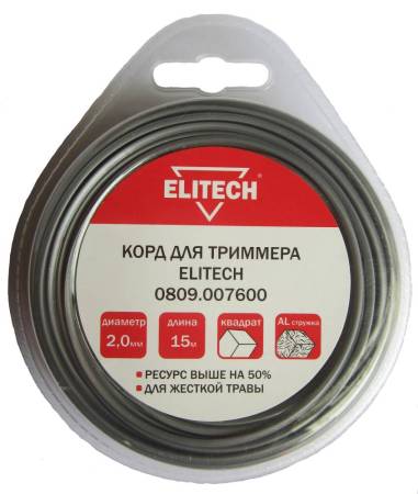 Корд для триммера 0809.007600 ELITECH 188766. Артикул 188766