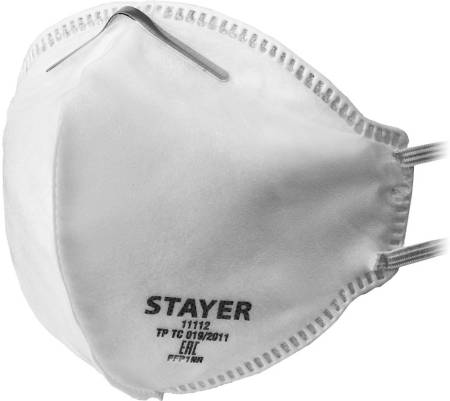Плоская полумаска фильтрующая STAYER F-80 FFP1 11112_z01. Артикул 11112_z01