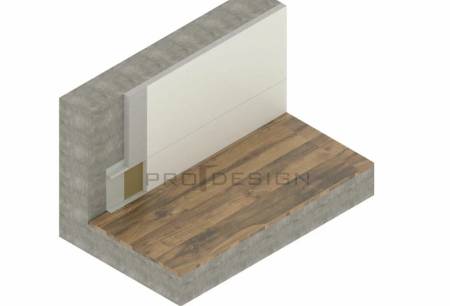 Плинтус алюминиевый скрытый анодированный с пяткой Чёрный ProDesign pdub. Артикул pdub