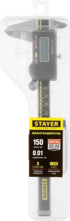 Штангенциркуль STAYER PROFESSIONAL электронный нерж сталь 150мм 34410-150. Артикул 34410-150