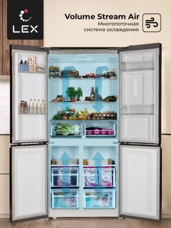 Холодильник  трехкамерный отдельностоящий с инвертором LEX LCD450XID CHHE000006. Артикул CHHE000006