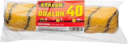Ролик сменный DUALON 40 240 мм d=40 мм ворс 12 мм ручка d=6 мм STAYER 02184-24_z01. Артикул 02184-24_z01