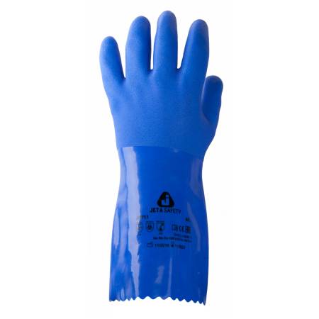 Химические ПВХ перчатки JETA SAFETY JP711-XXL. Артикул JP711-XXL