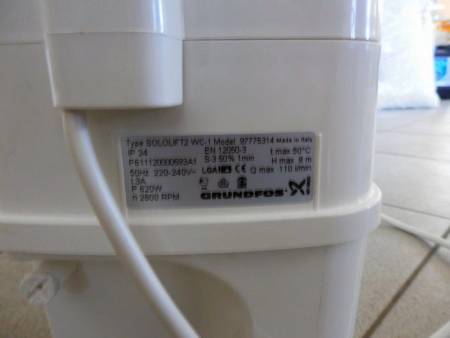 Канализационная установка Grundfos Sololift2 WC-1 97775314 13874. Артикул 13874
