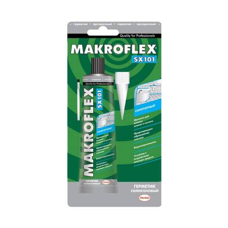 Герметик силиконовый Makroflex SX101 санитарный, прозрачный (0,085 л). Артикул тов-166553