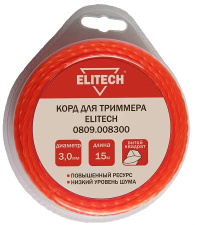 Корд для триммера 0809.008300 ELITECH 188773. Артикул 188773