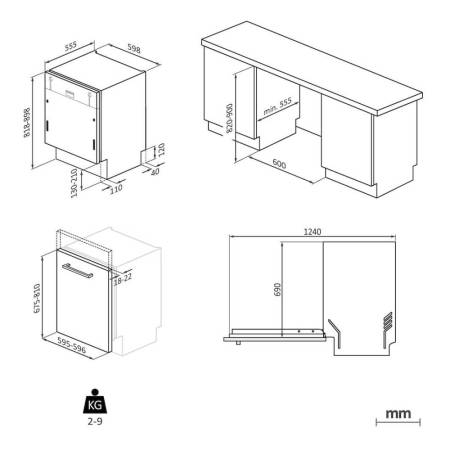 Встраиваемая посудомоечная машина Haier XS 6B0M4PB-08. Артикул TD0048793RU
