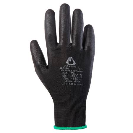 Защитные перчатки с полиуретановым покрытием JETA SAFETY JP011b-L. Артикул JP011b-L