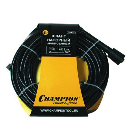 Шланг напорный армированный 10м CHAMPION, С8121. Артикул С8121