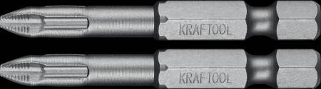 Биты "X-DRIVE" торсионные кованые обточенные KRAFTOOL 26121-2-50-2 Cr-Mo сталь тип хвостовика E 1/4" PH2 50мм 2шт 26121-2-50-2. Артикул 26121-2-50-2