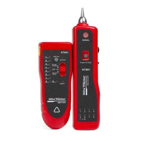 LAN-тестер кабельный с тон-генератором КВТ KT 801 серия PROLINE арт. 86213. Артикул 86213