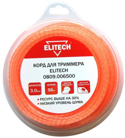 Корд для триммера 0809.006500 ELITECH 182227. Артикул 182227