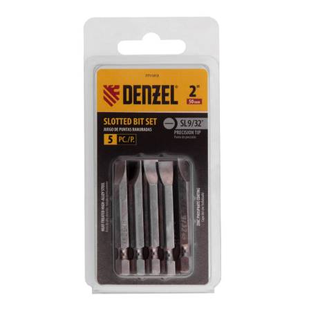 Набор бит, SL7x50, 5 шт. Denzel 7711313. Артикул 7711313