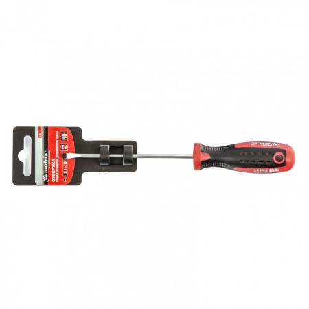 Отвертка Profi, SL3 х 100 мм, S2, двухкомпонентная рукоятка Matrix 11806. Артикул 11806