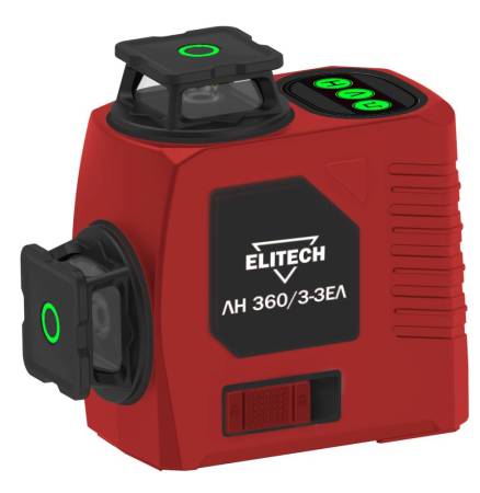 Нивелир лазерный ЛН 360-3-ЗЕЛ ELITECH 204873. Артикул 204873