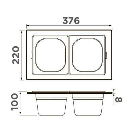 Контейнер Omoikiri DC-04-2-GB 4999085. Артикул 4999085