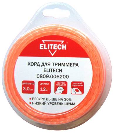 Корд для триммера 0809.006200 ELITECH 182224. Артикул 182224