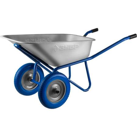 Тачка строительная двухколесная  ЗУБР ПТ-300 110 л 240 кг 39911_z01. Артикул 39911_z01