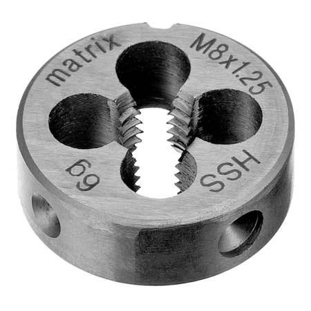 Плашка М8 х 1,25 мм, Р6М5 Matrix 77077. Артикул 77077