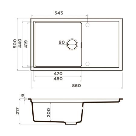 Кухонная мойка Omoikiri Sintesi 86-WH Artceramic/белый 4997131. Артикул 4997131