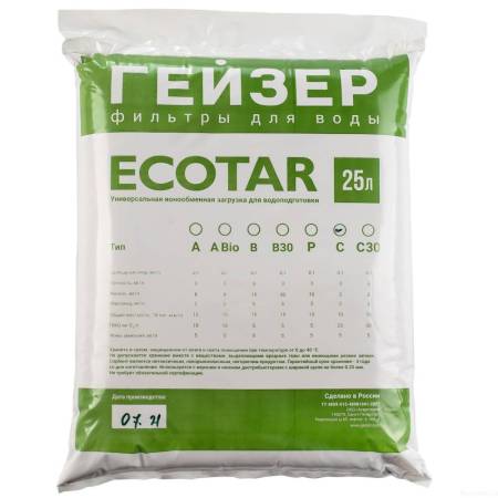 Многокомпонентная загрузка Экотар C (25 л) Гейзер 40082. Артикул 40082