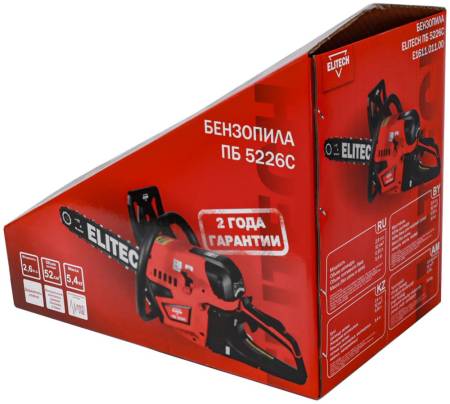 Пила цепная бензиновая ПБ 5226C ELITECH 205453. Артикул 205453