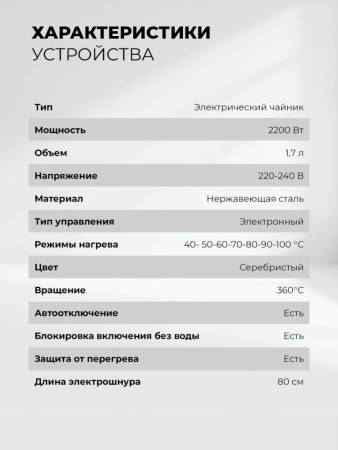 Чайник электрический LEX LX 30022-1 LX30022-1. Артикул LX30022-1