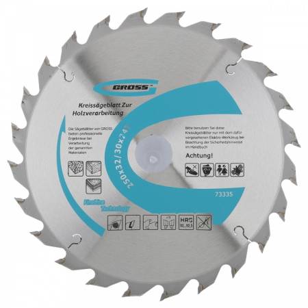 Пильный диск по дереву 250 x 32/30 x 24Т Gross 73335. Артикул 73335
