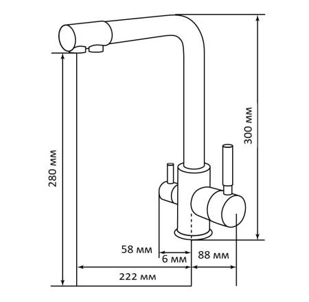Смеситель для кухонной мойки LEX Biferno Sand RULE000047. Артикул RULE000047