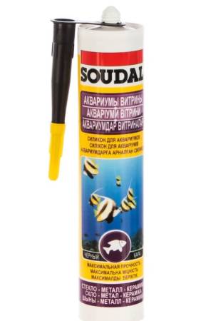 Аквариумный силикон SOUDAL Силируб АQ (SILIRUB AQ) черный 126931. Артикул 126931