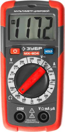 Мультиметр ЗУБР цифровой портативный  MX-804 59804. Артикул 59804