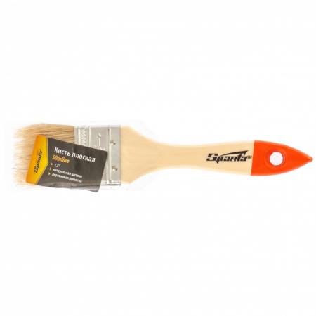 Кисть плоская Slimline 1,5, Натуральная щетина, деревянная ручка. SPARTA 824255. Артикул 824255