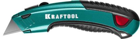 Универсальный нож KRAFTOOL GRAND-24 с автостопом 2 трап. лезвия А24 09241_z02. Артикул 09241_z02