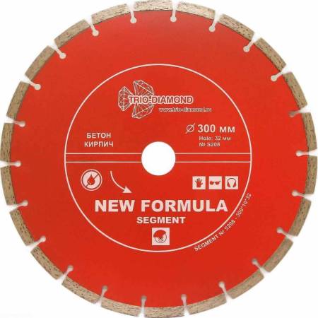 Диск алмазный отрезной TRIO-DIAMOND (Трио-Диамонд) 300*32 Сегментный S208. Артикул S208