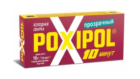 Холодная сварка, прозрачная, 14мл, Poxipol 37177. Артикул 37177