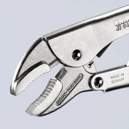 Зажим ручной, круг 40 мм, квадрат 20 мм, под ключ 30 мм, длина 250 мм KNIPEX KN-4104250. Артикул KN-4104250
